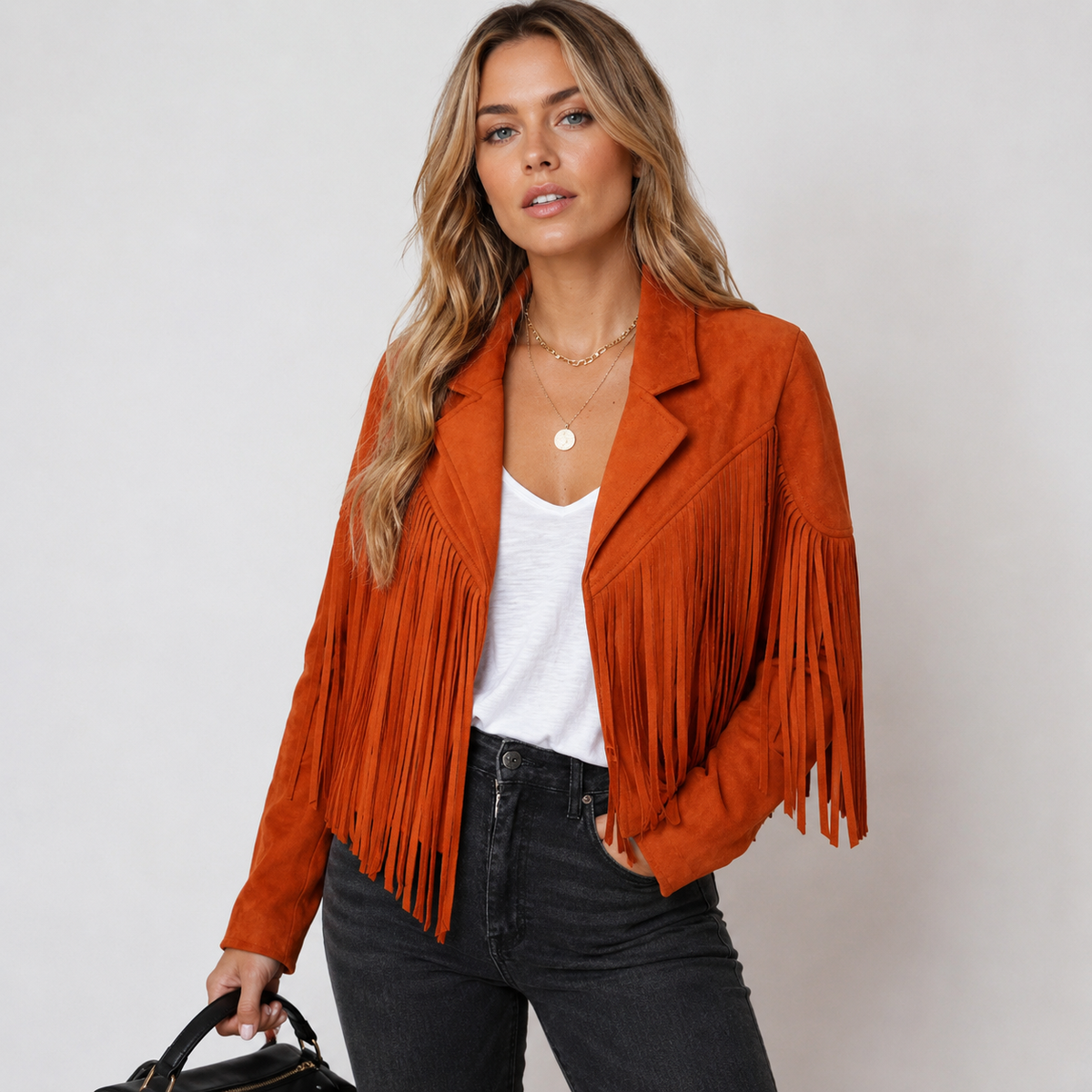 Alba | Fringe Cropped Jacket