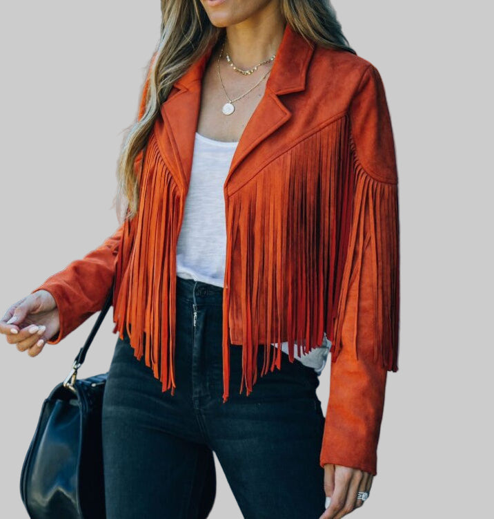 Alba | Fringe Cropped Jacket
