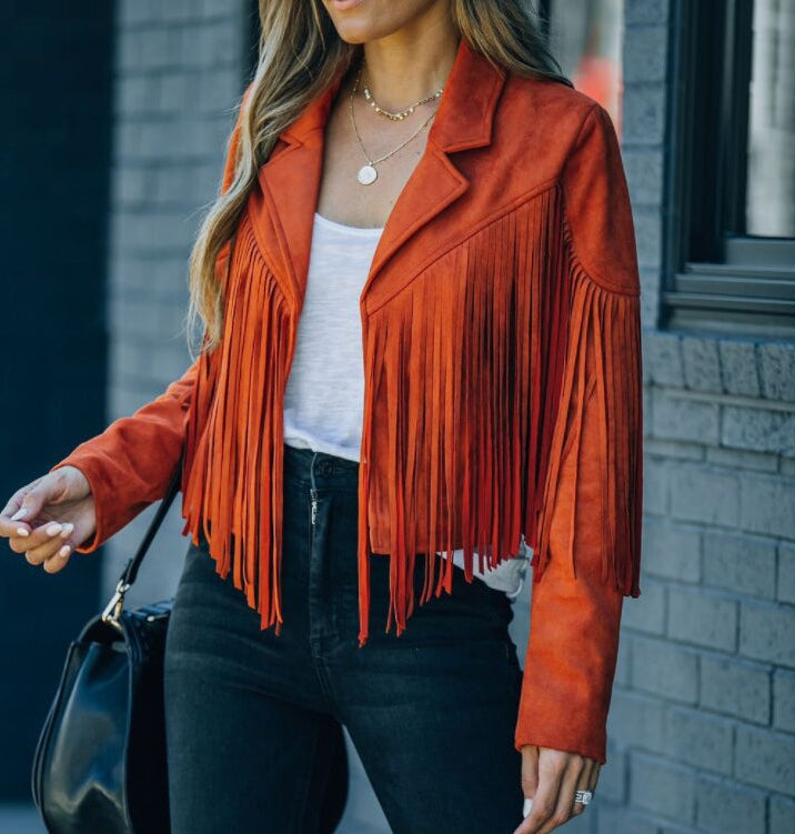 Alba | Fringe Cropped Jacket