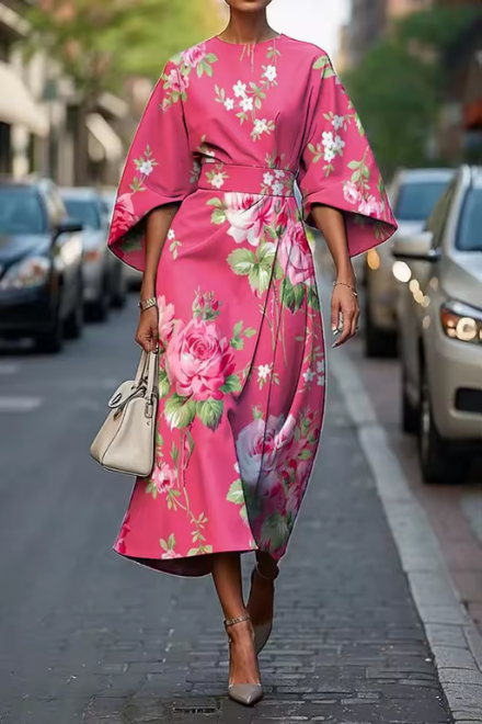 Alessandra | Floral A-Line Midi Dress