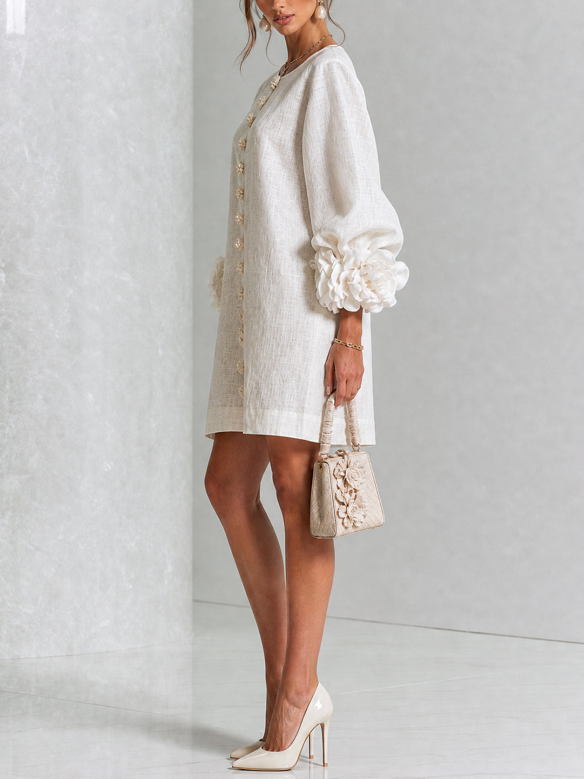 Benedetta | Floral Button-Down Mini Dress
