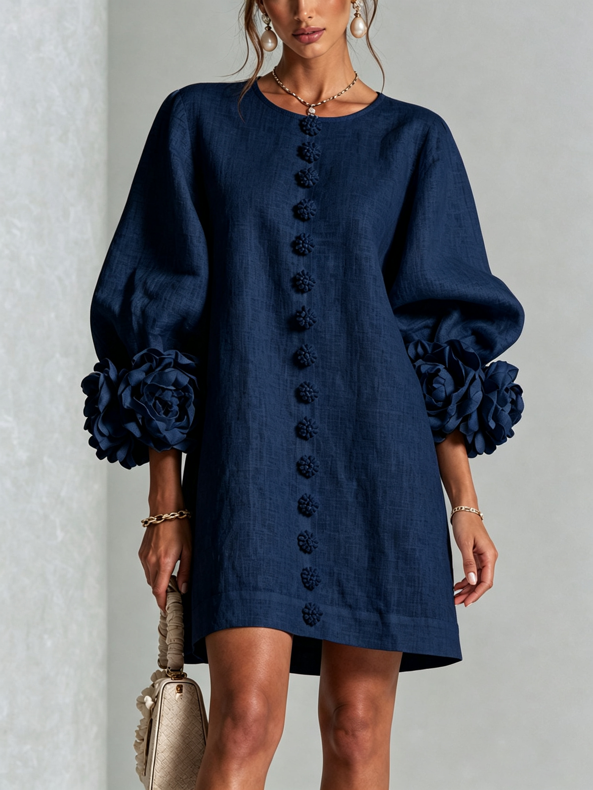 Benedetta | Floral Button-Down Mini Dress