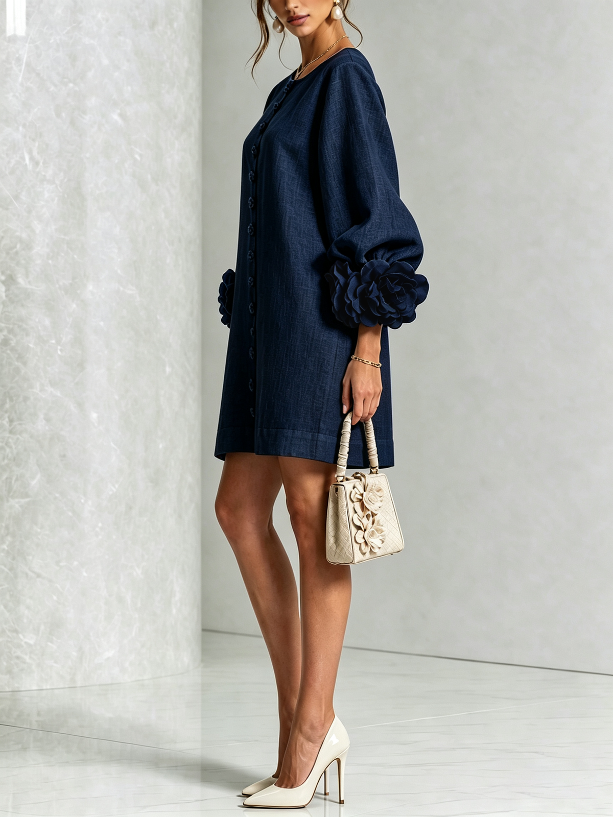 Benedetta | Floral Button-Down Mini Dress