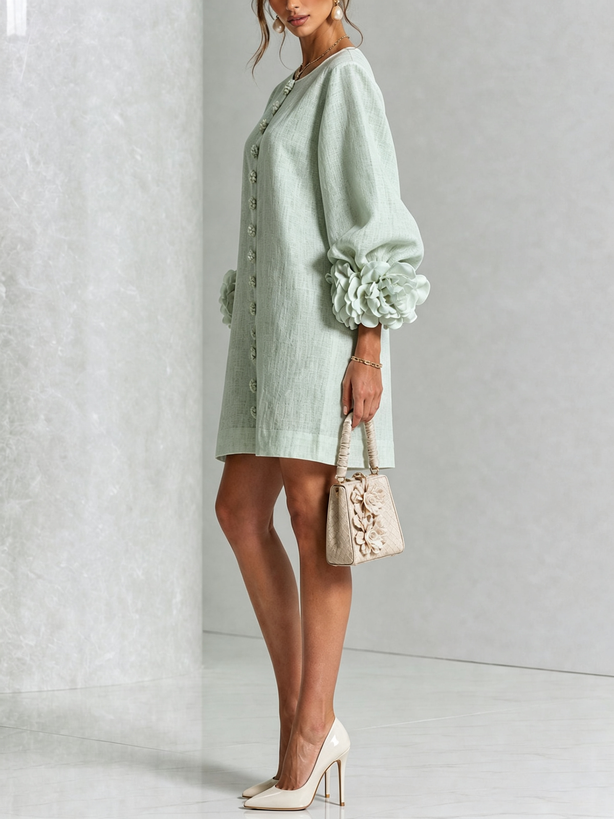 Benedetta | Floral Button-Down Mini Dress