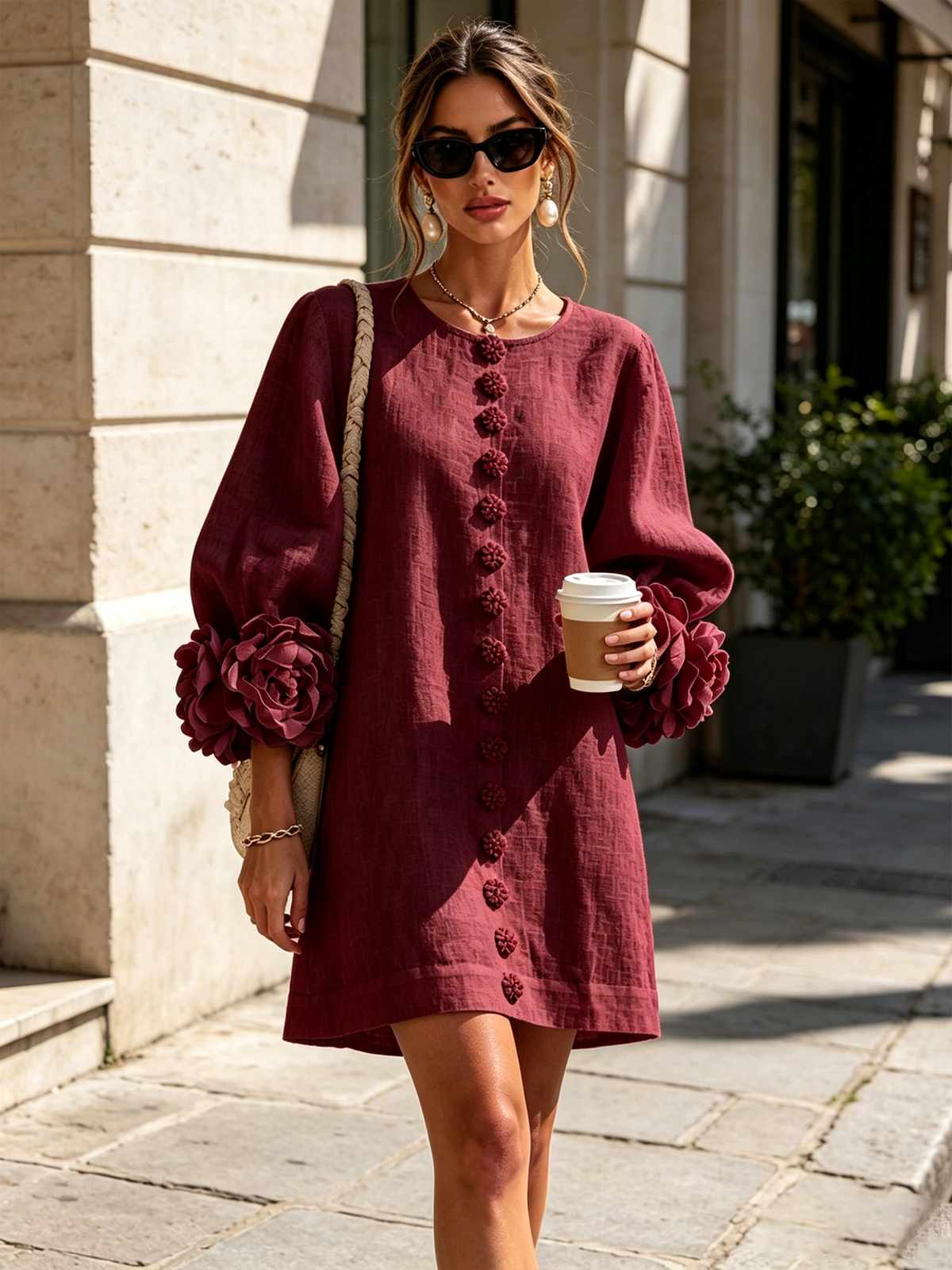 Benedetta | Floral Button-Down Mini Dress