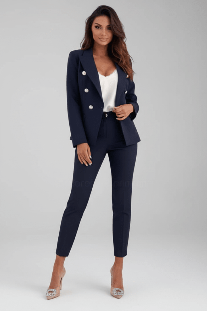Betty | Women’s Two-Piece Suit with Double-Breasted Blazer and Straight Trousers