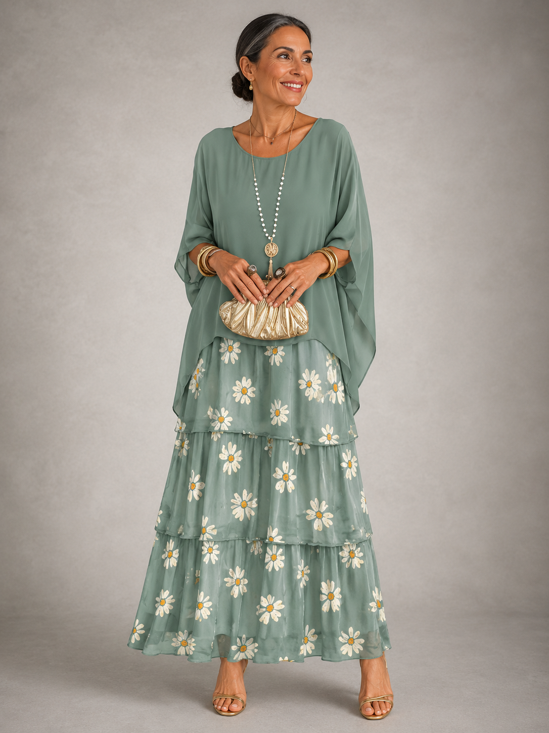Bianca | Women’s Flowing Layered Maxi Dress
