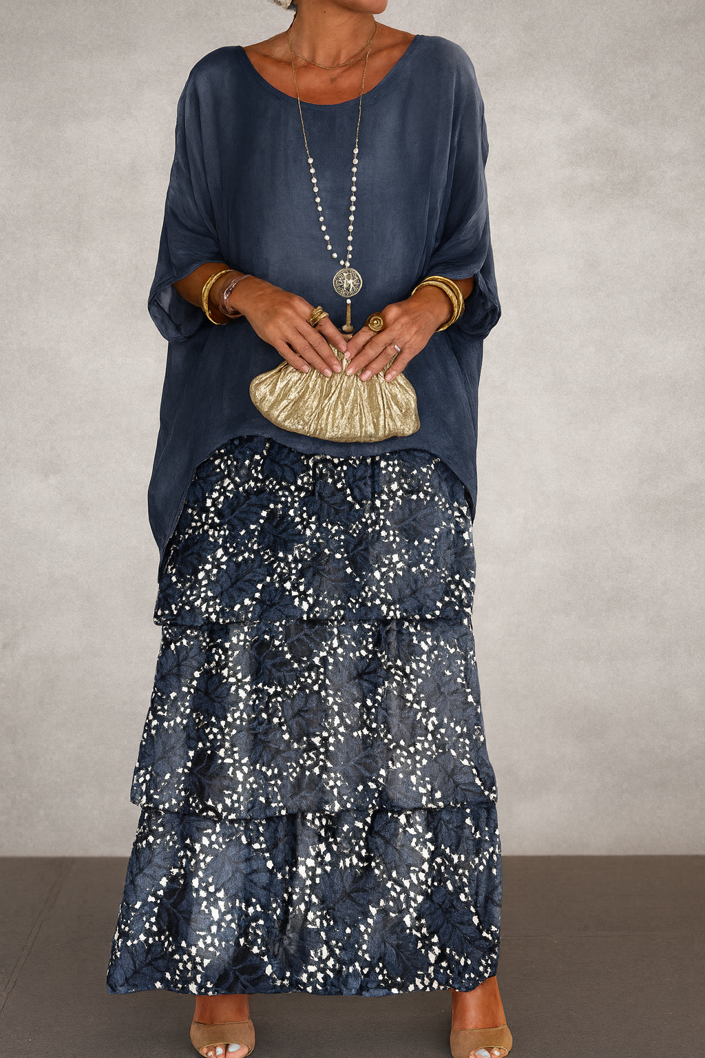 Bianca | Women’s Flowing Layered Maxi Dress