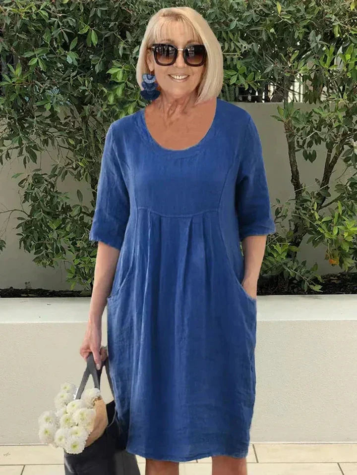 Camil | Relaxed Midi Dress with Pockets