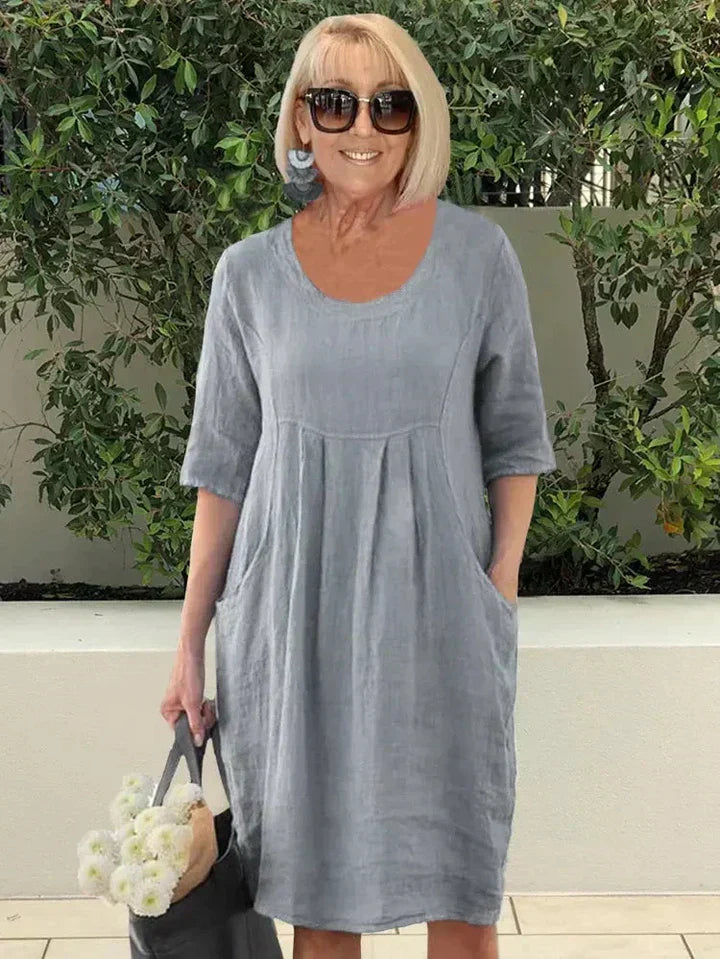 Camil | Relaxed Midi Dress with Pockets