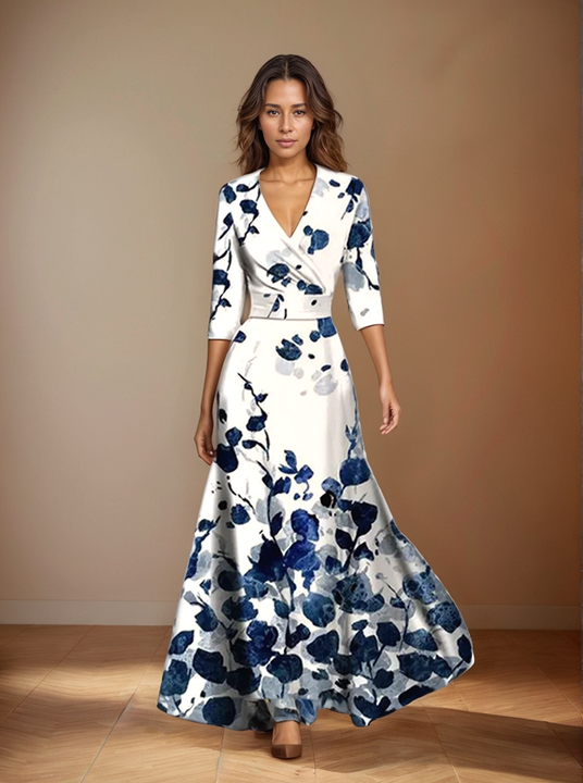 Clara | Women's Floral Print Sleeveless Maxi Dress