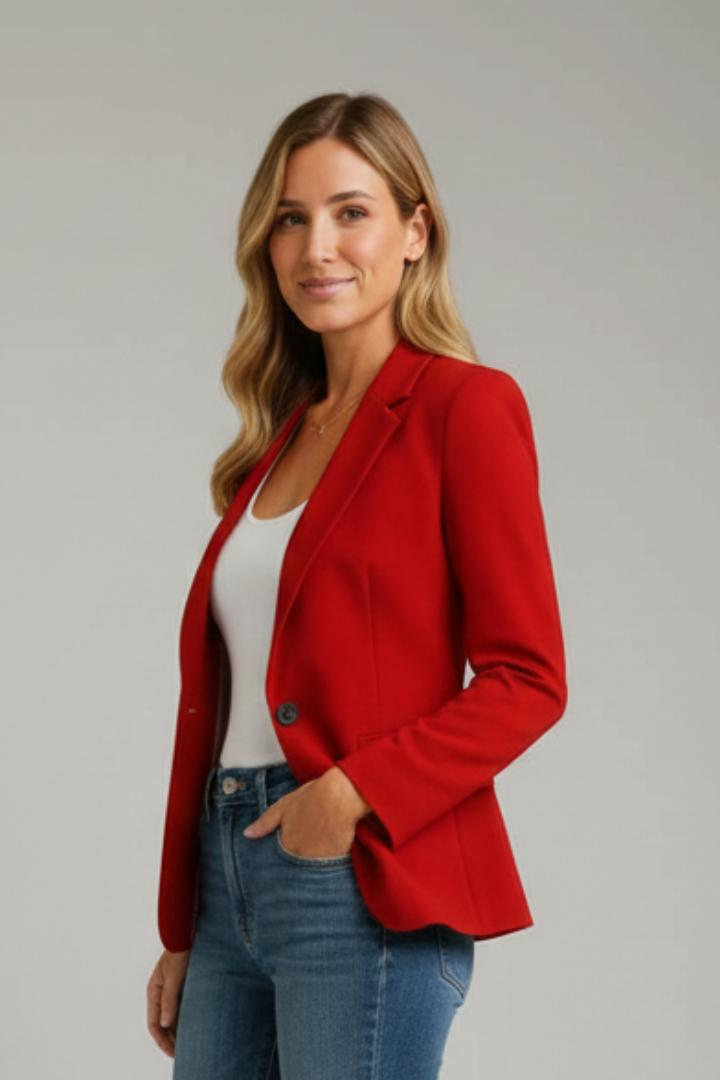 Colette | Women’s Single-Button Blazer with Notched Lapels