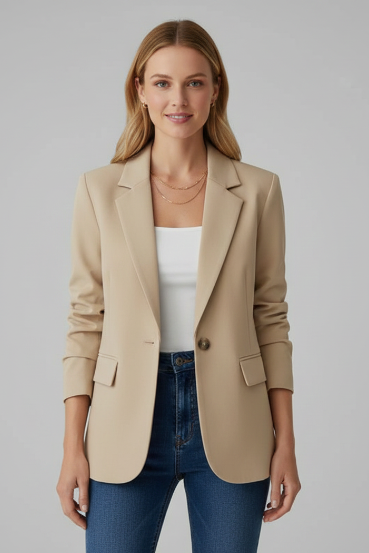 Colette | Women’s Single-Button Blazer with Notched Lapels