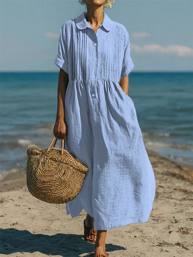 Cressida | Women's Button-Front Midi Shirt Dress