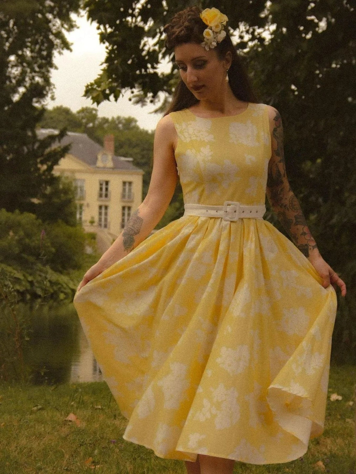 Dainty | Women’s Off-Shoulder Floral Midi Dress