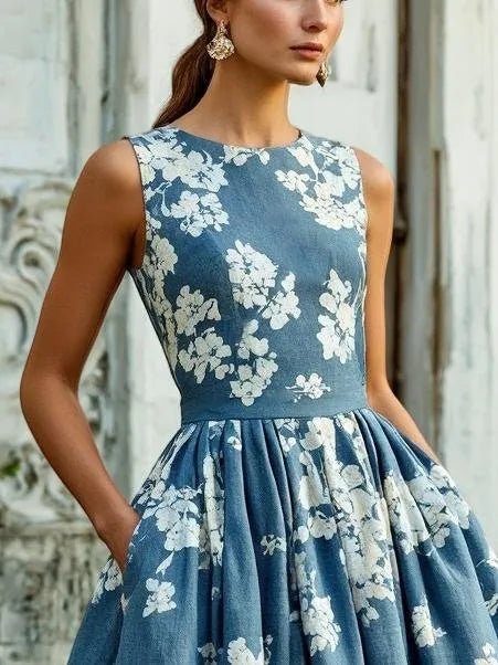Dainty | Women’s Off-Shoulder Floral Midi Dress