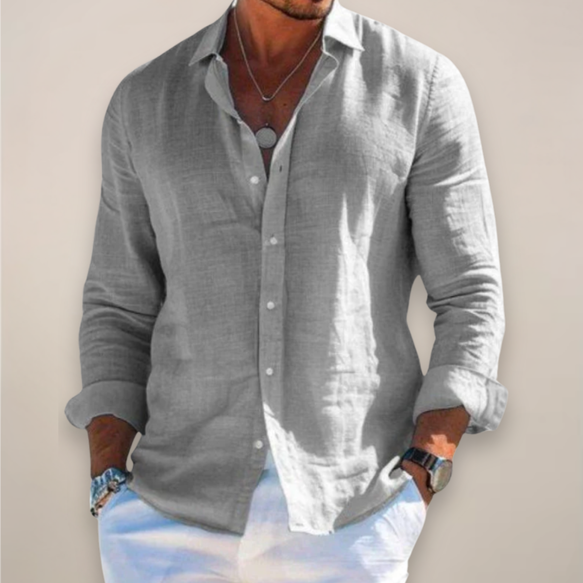 Desmond | Men’s Long-Sleeve Button-Front Shirt