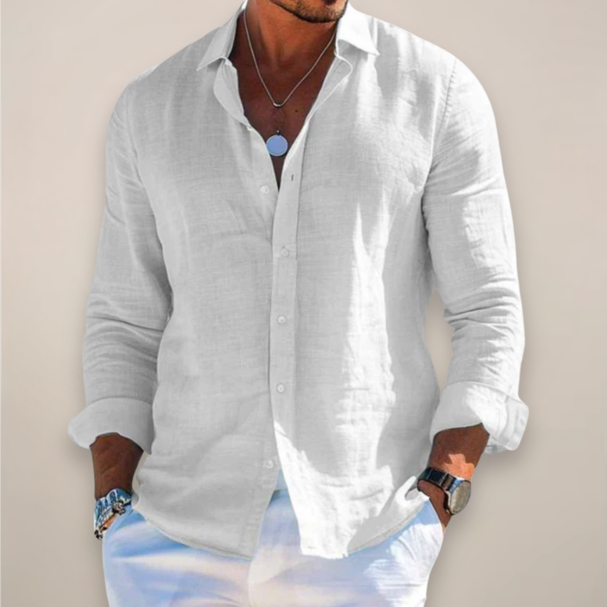 Desmond | Men’s Long-Sleeve Button-Front Shirt