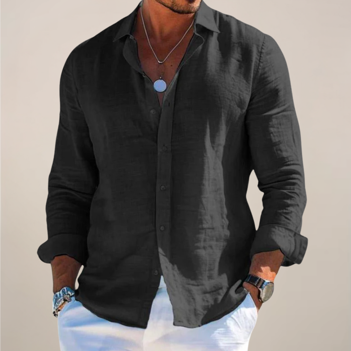 Desmond | Men’s Long-Sleeve Button-Front Shirt