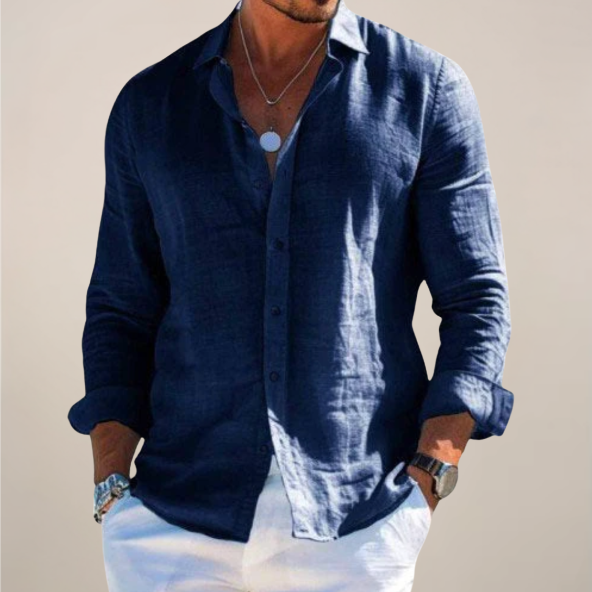 Desmond | Men’s Long-Sleeve Button-Front Shirt
