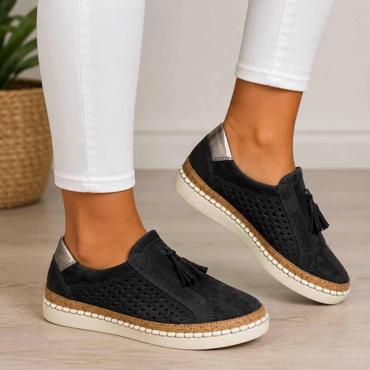 Eliana | Perforated Slip-On Loafers
