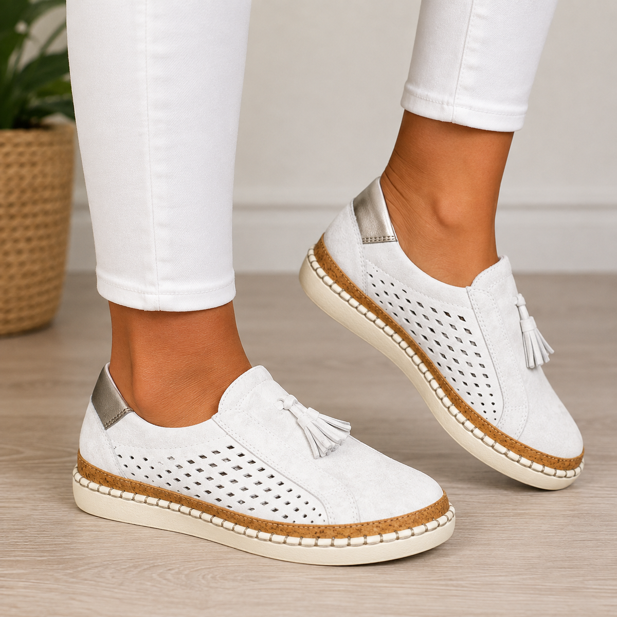 Eliana | Perforated Slip-On Loafers