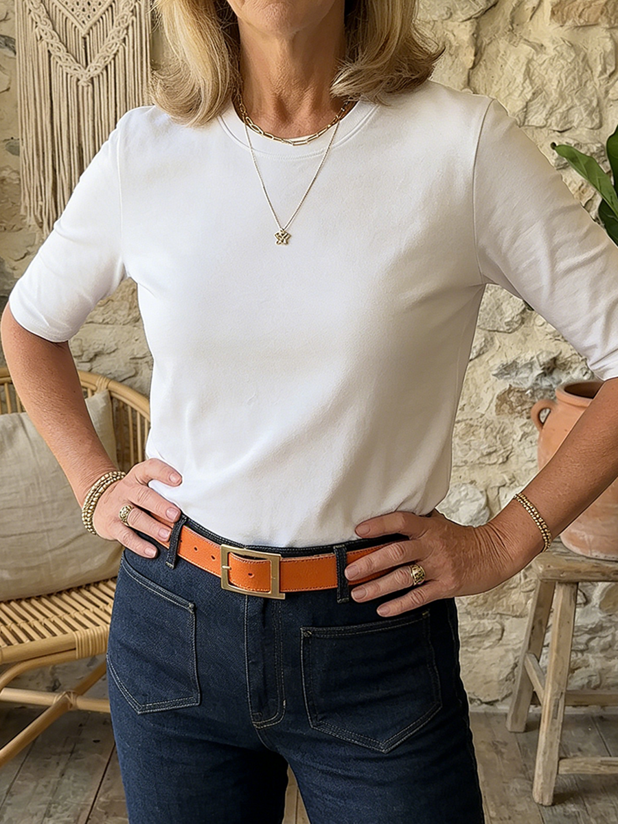 Eliska | Relaxed Half-Sleeve T-Shirt