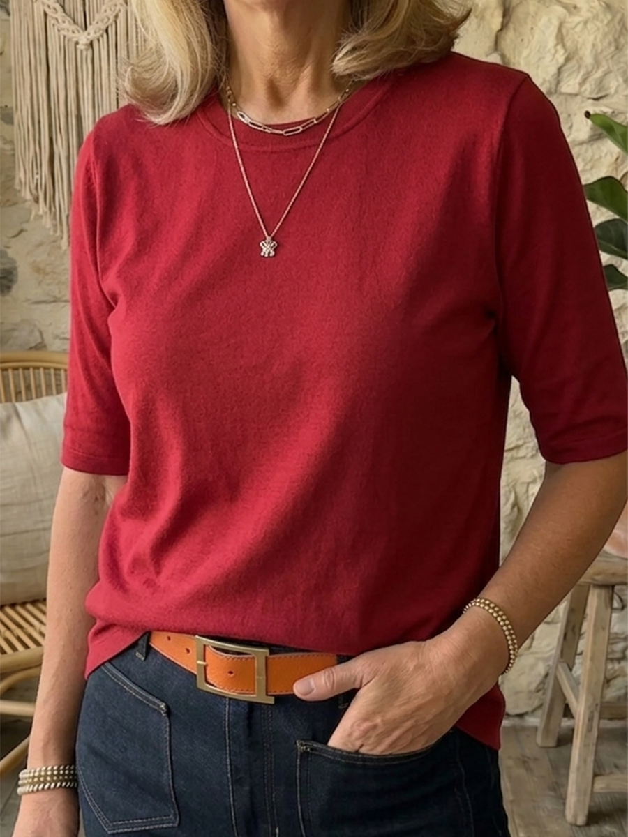 Eliska | Relaxed Half-Sleeve T-Shirt