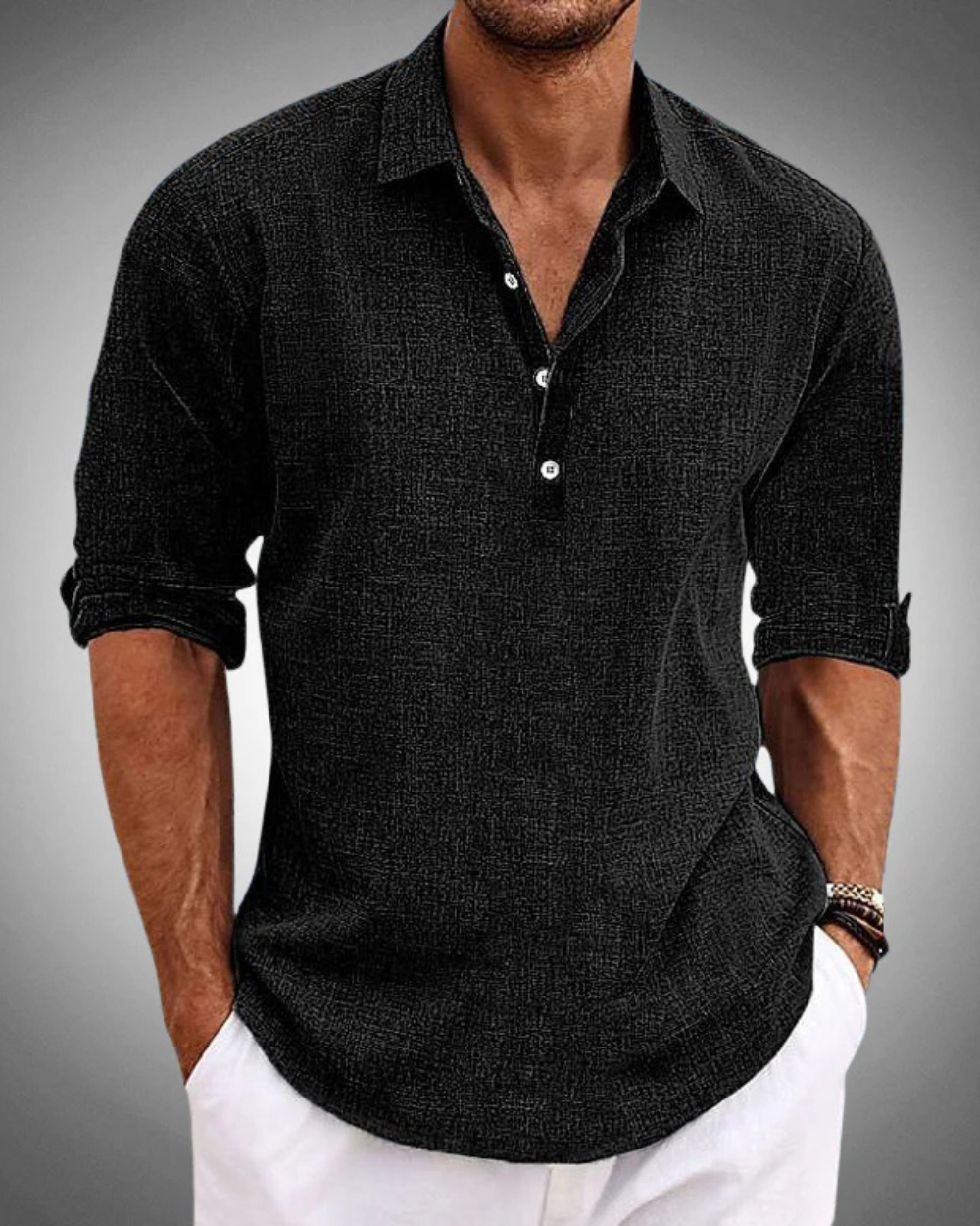 Ethan | Men's Classic Button-Front Shirt