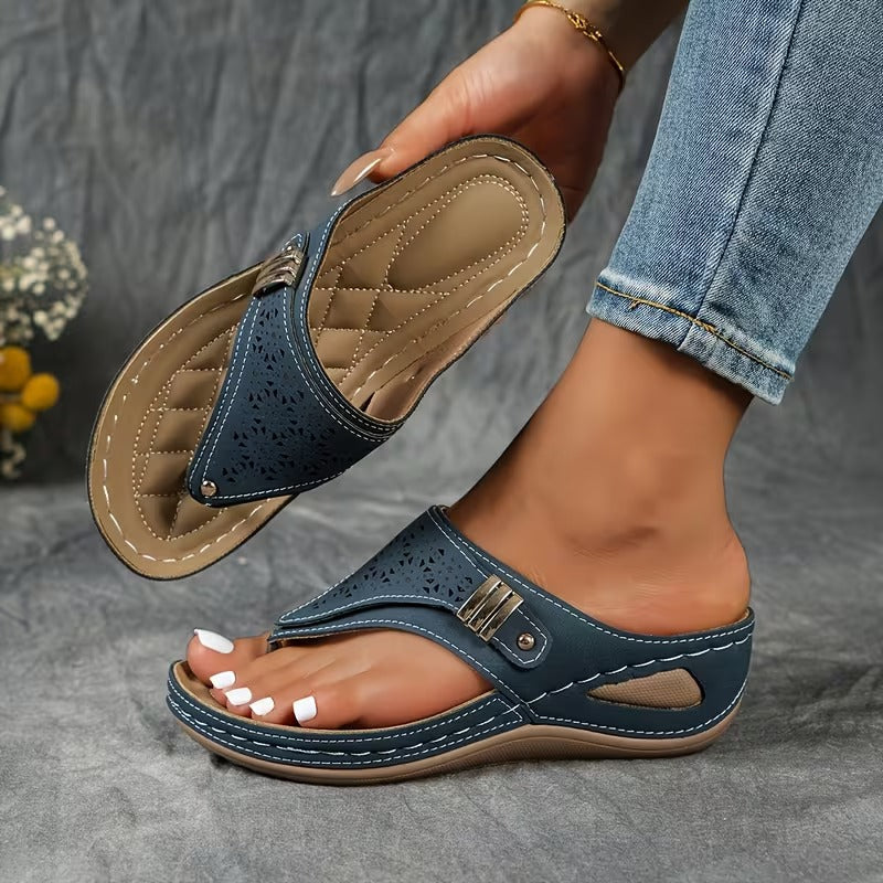 Felicia | Women’s Wedge Sandals with Adjustable Buckle
