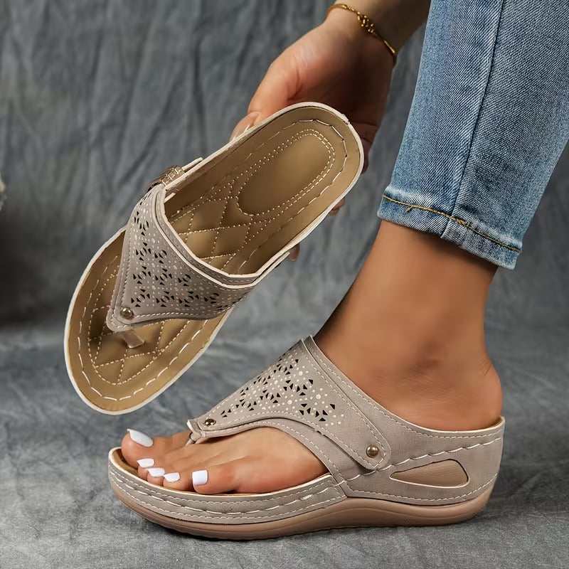 Felicia | Women’s Wedge Sandals with Adjustable Buckle