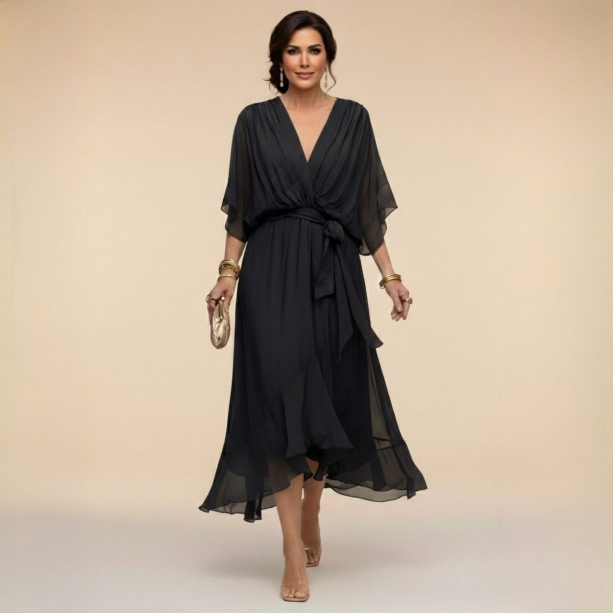 Felicity | Women's V-Neck Dress with Fringe Details