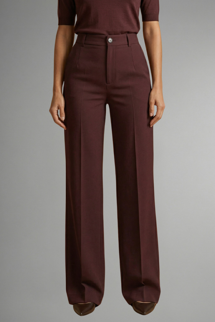 Georgia | Women's High-Waisted Straight-Leg Trousers