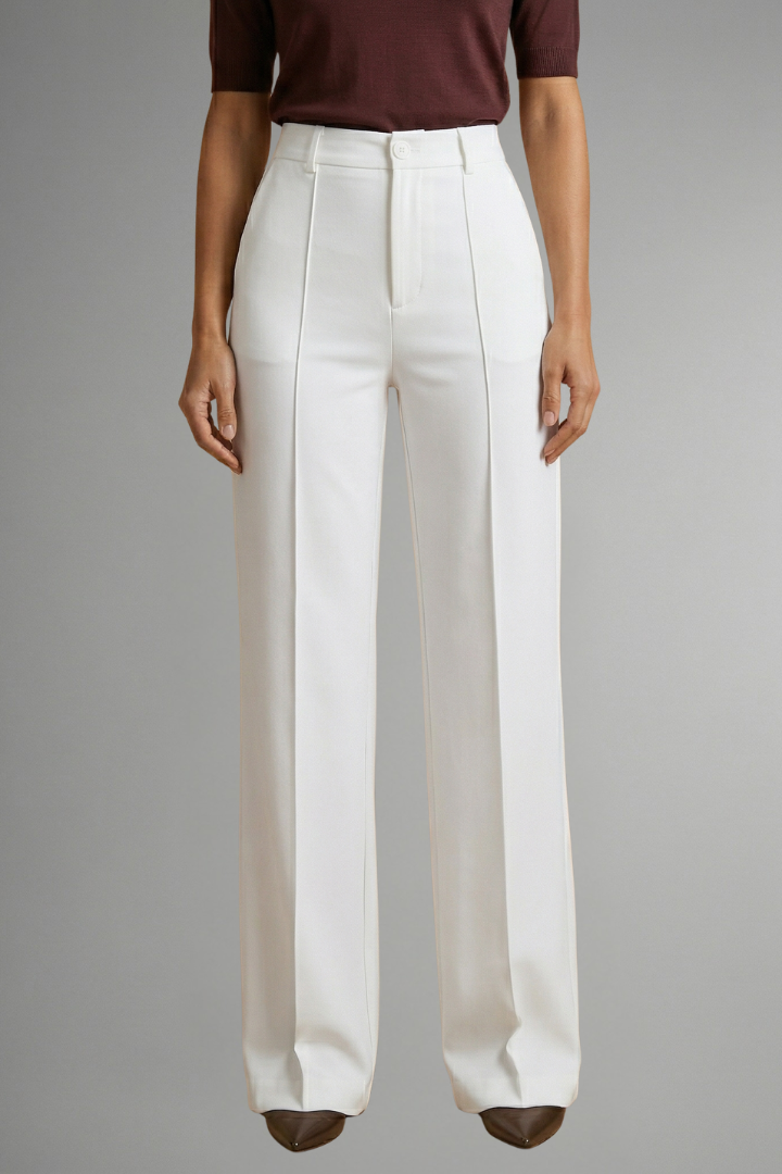 Georgia | Women's High-Waisted Straight-Leg Trousers