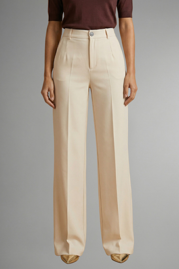 Georgia | Women's High-Waisted Straight-Leg Trousers