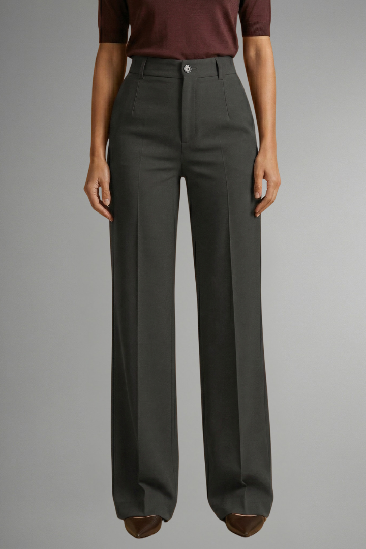 Georgia | Women's High-Waisted Straight-Leg Trousers