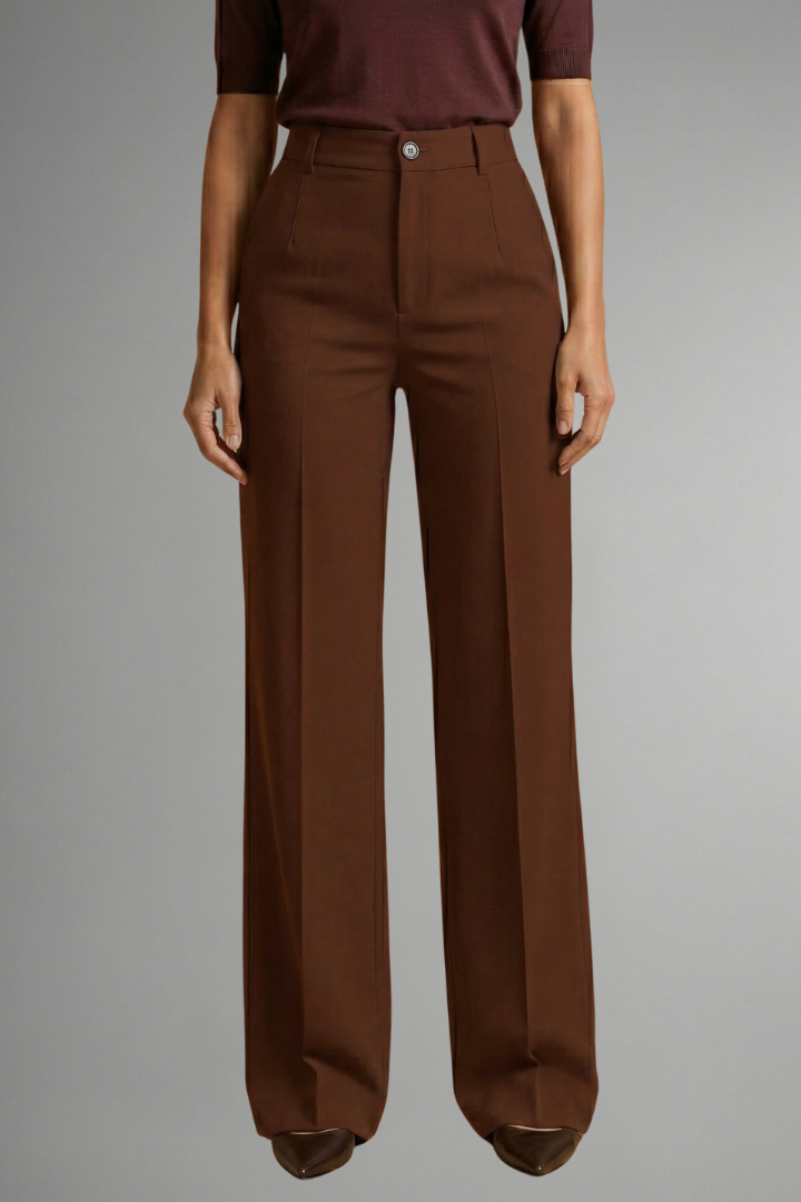Georgia | Women's High-Waisted Straight-Leg Trousers