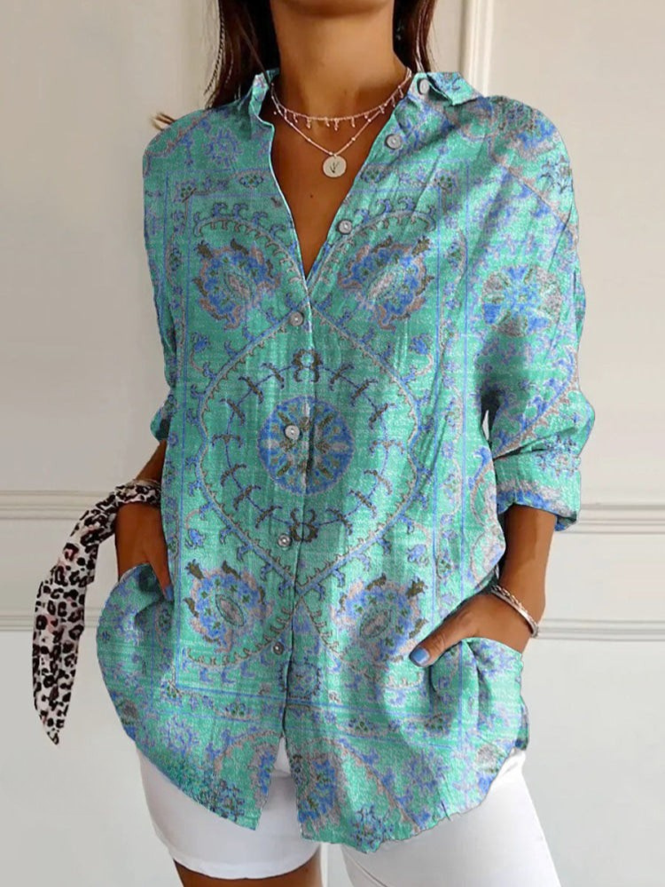 Georgia | Women's Vintage Button-Front Shirt