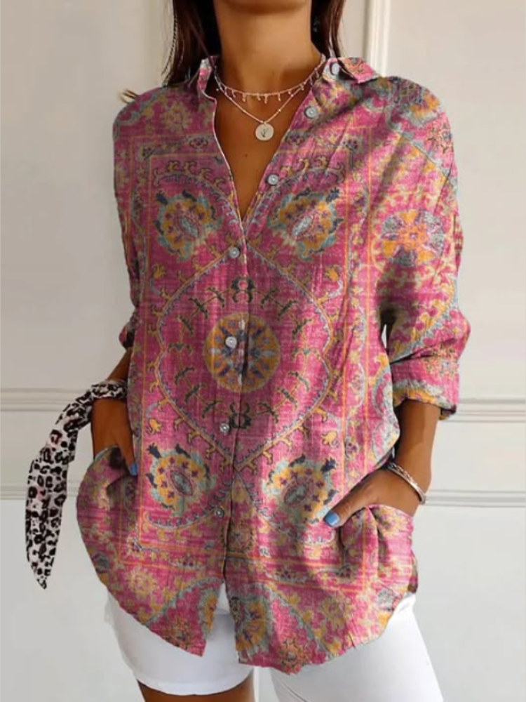 Georgia | Women's Vintage Button-Front Shirt