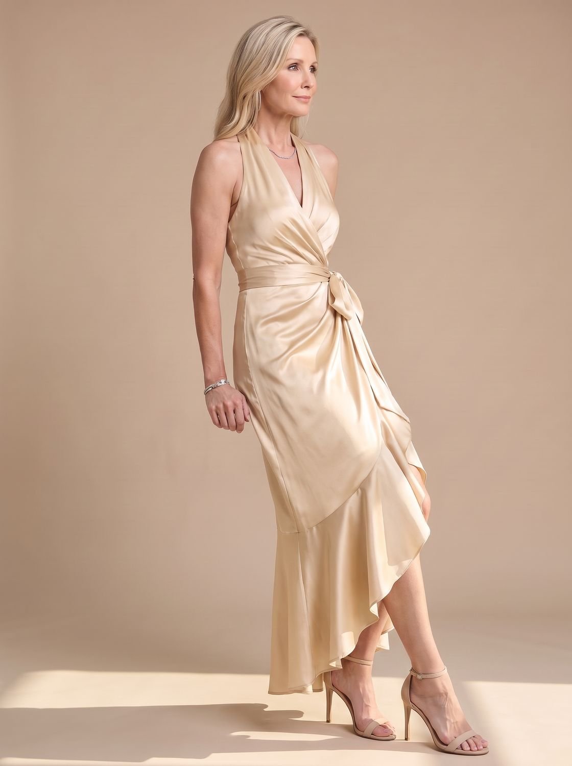 Georgina | Women's Halter Wrap Cocktail Dress