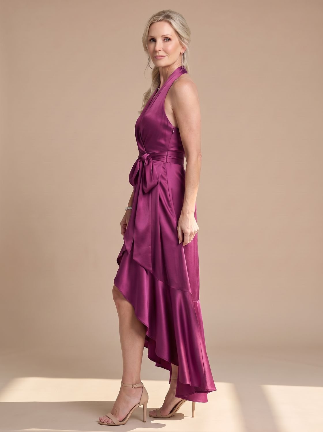 Georgina | Women's Halter Wrap Cocktail Dress