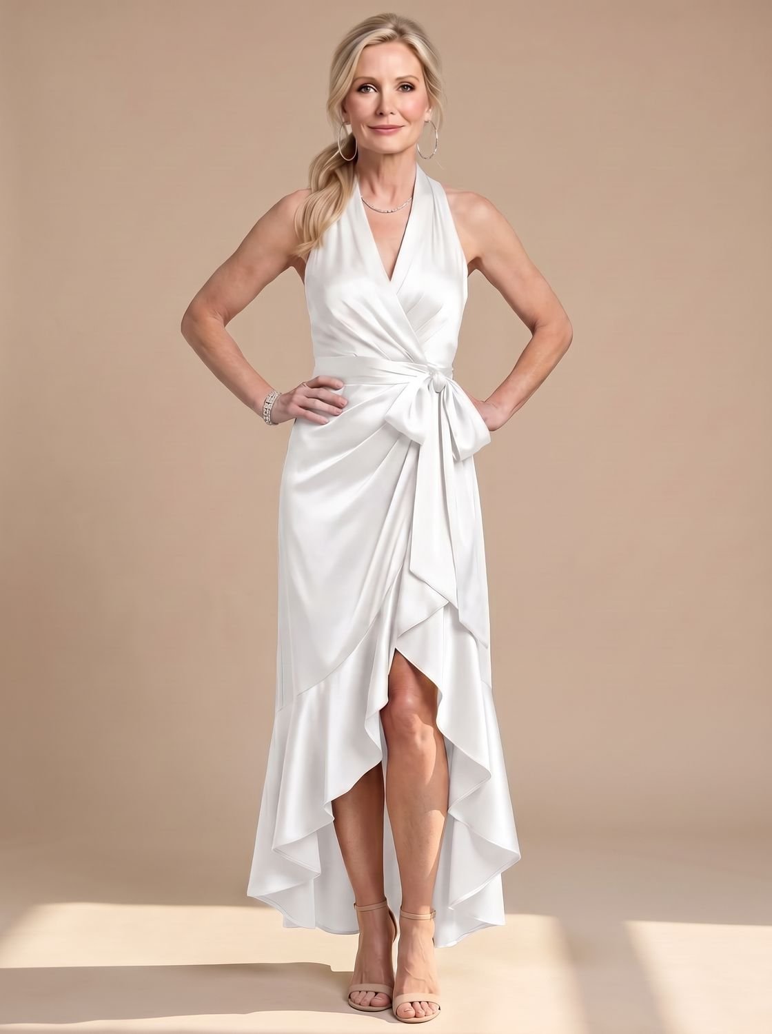 Georgina | Women's Halter Wrap Cocktail Dress