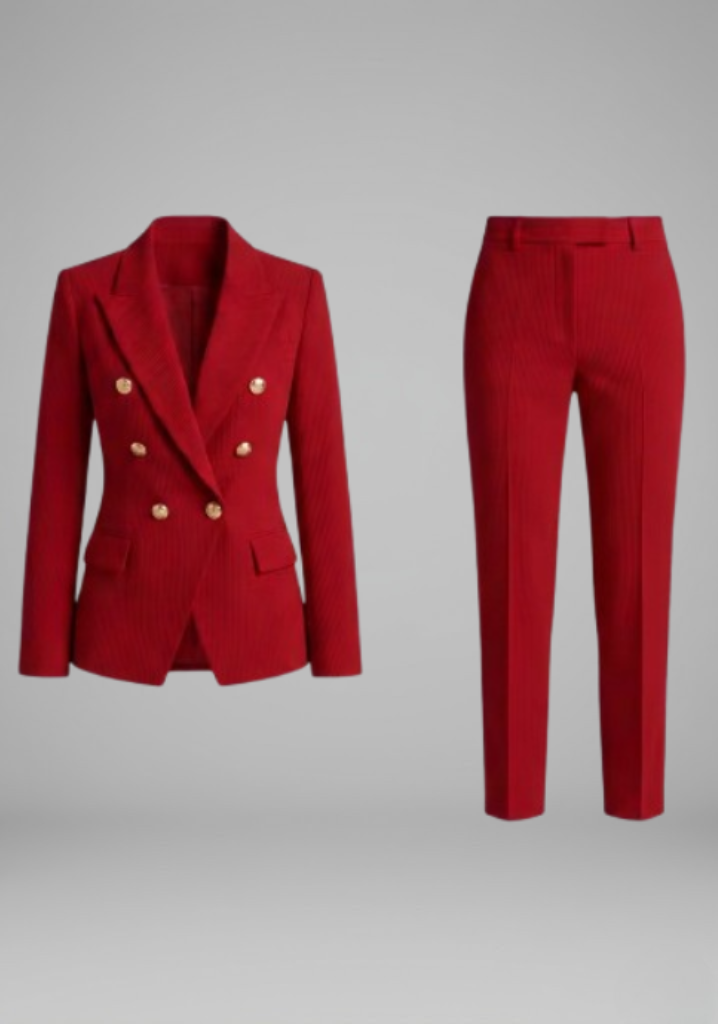 Gwendolyn | Women's Double-Breasted Blazer and Trousers Set