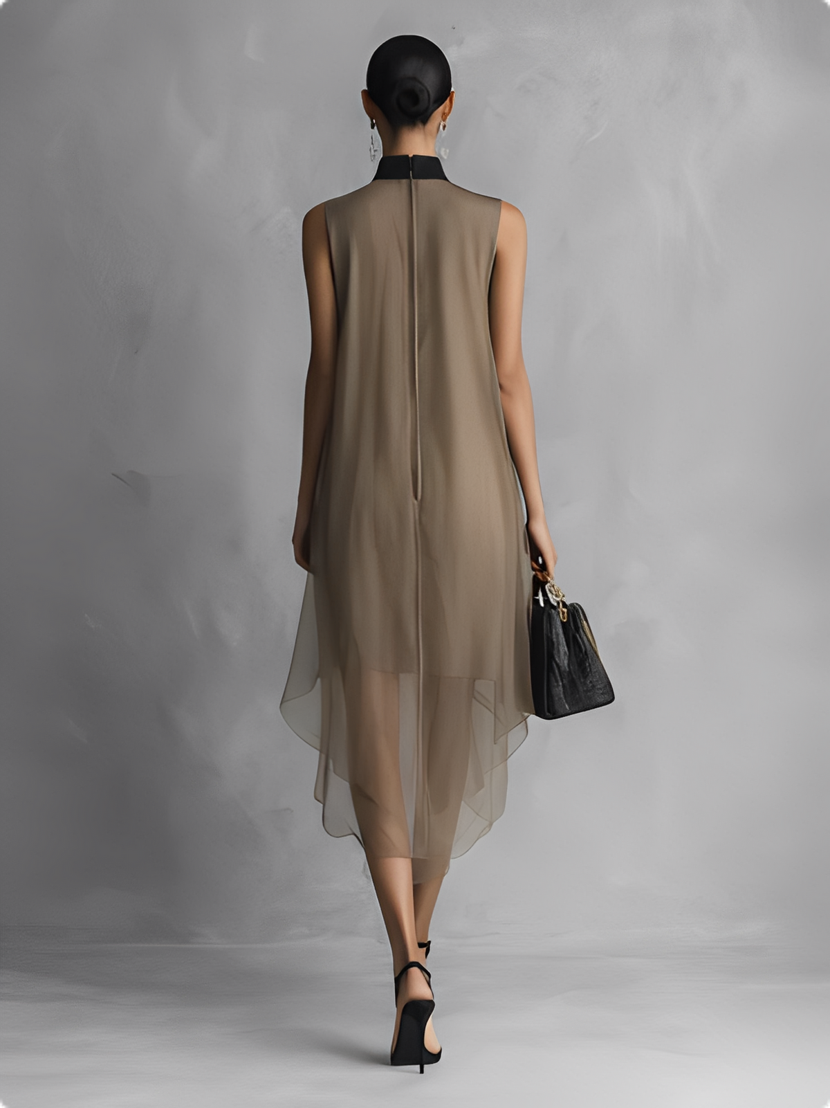 Hannah | Women's Sleeveless Tie-Neck Midi Dress
