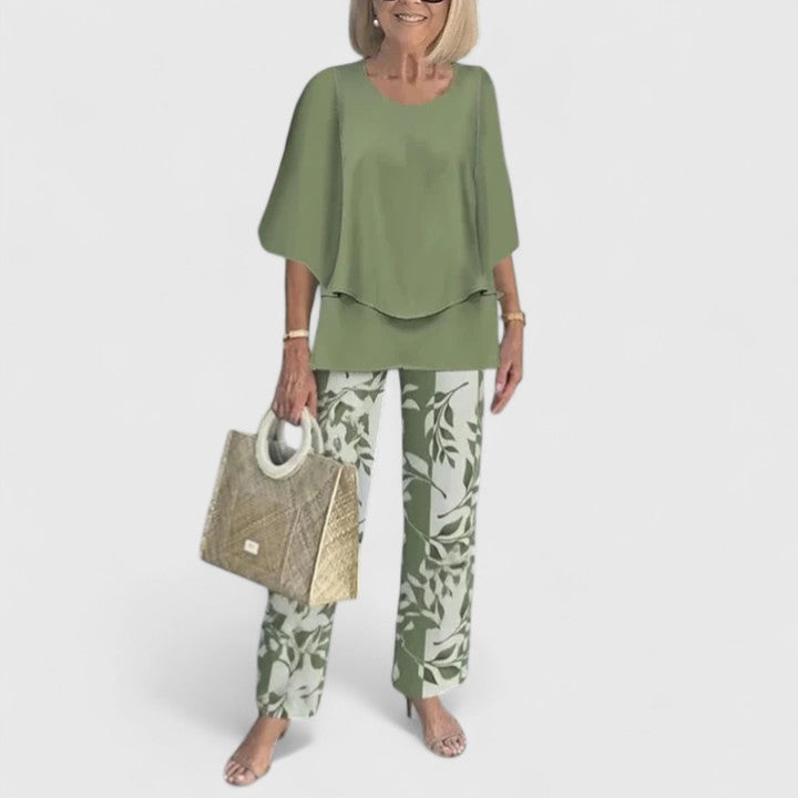 Harperly | Women's Relaxed Two-Piece Matching Top and Pants Set