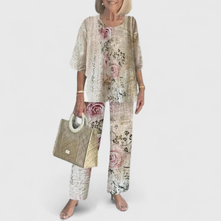 Harperly | Women's Relaxed Two-Piece Matching Top and Pants Set