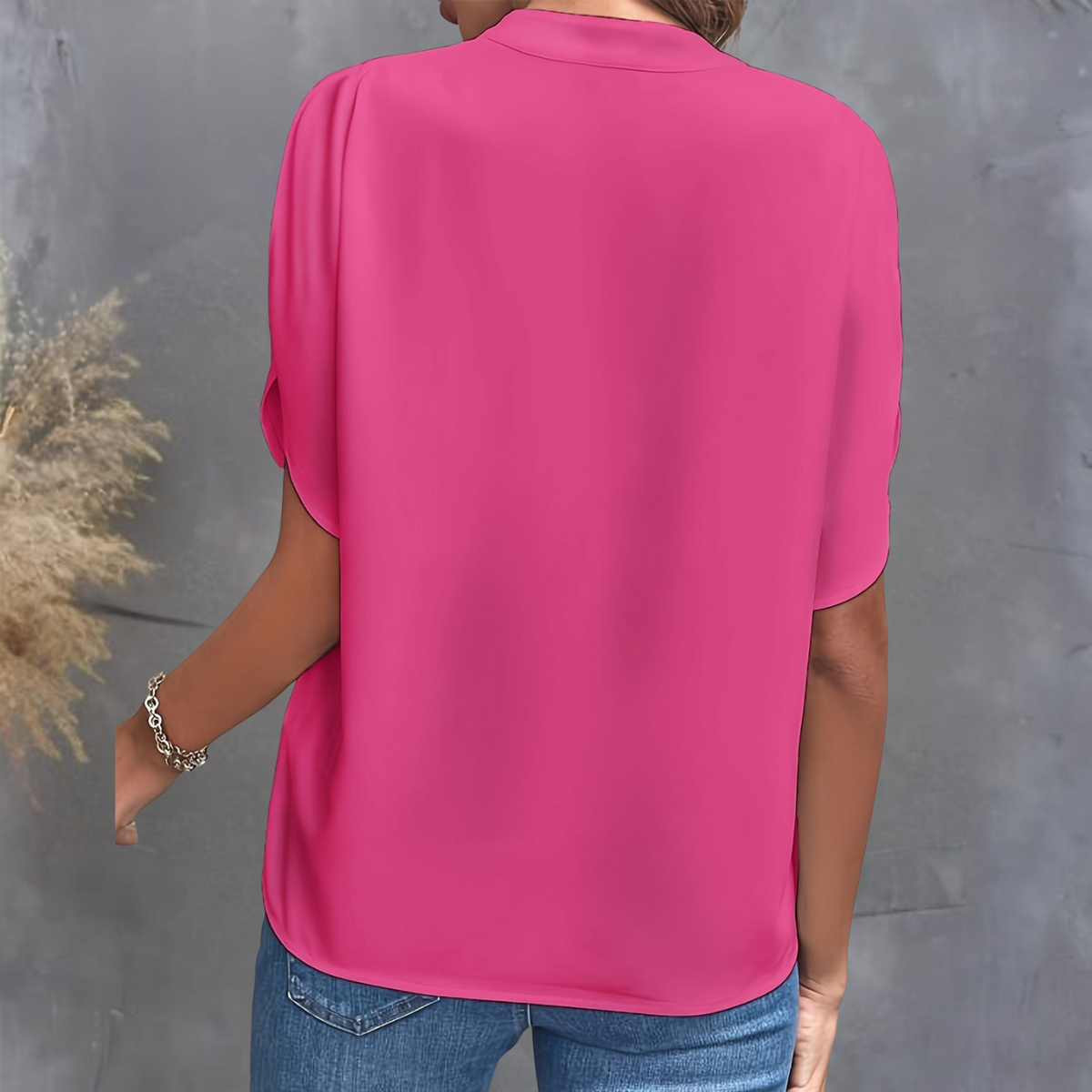 Laura | Women's V-Neck Split Sleeve Blouse