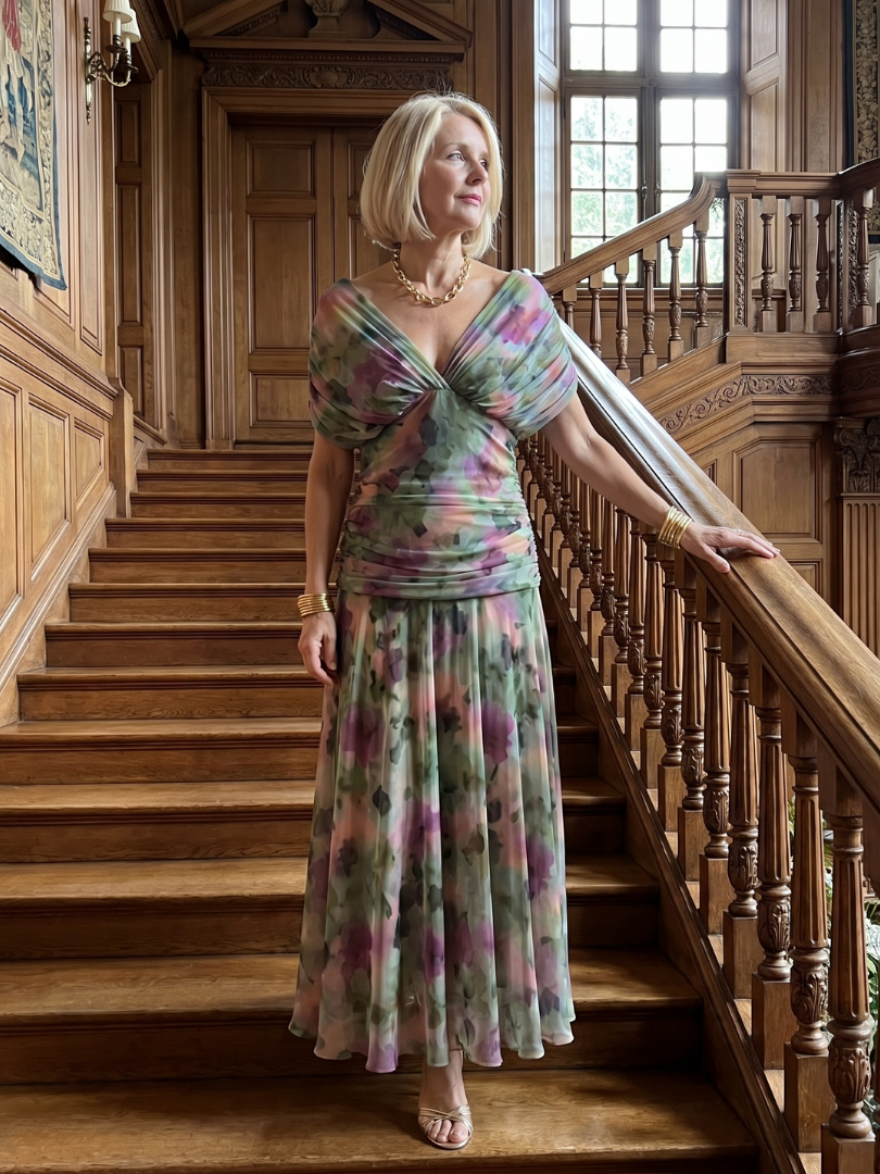 Lavinia | Women’s Floral Print Off-Shoulder Midi Dress