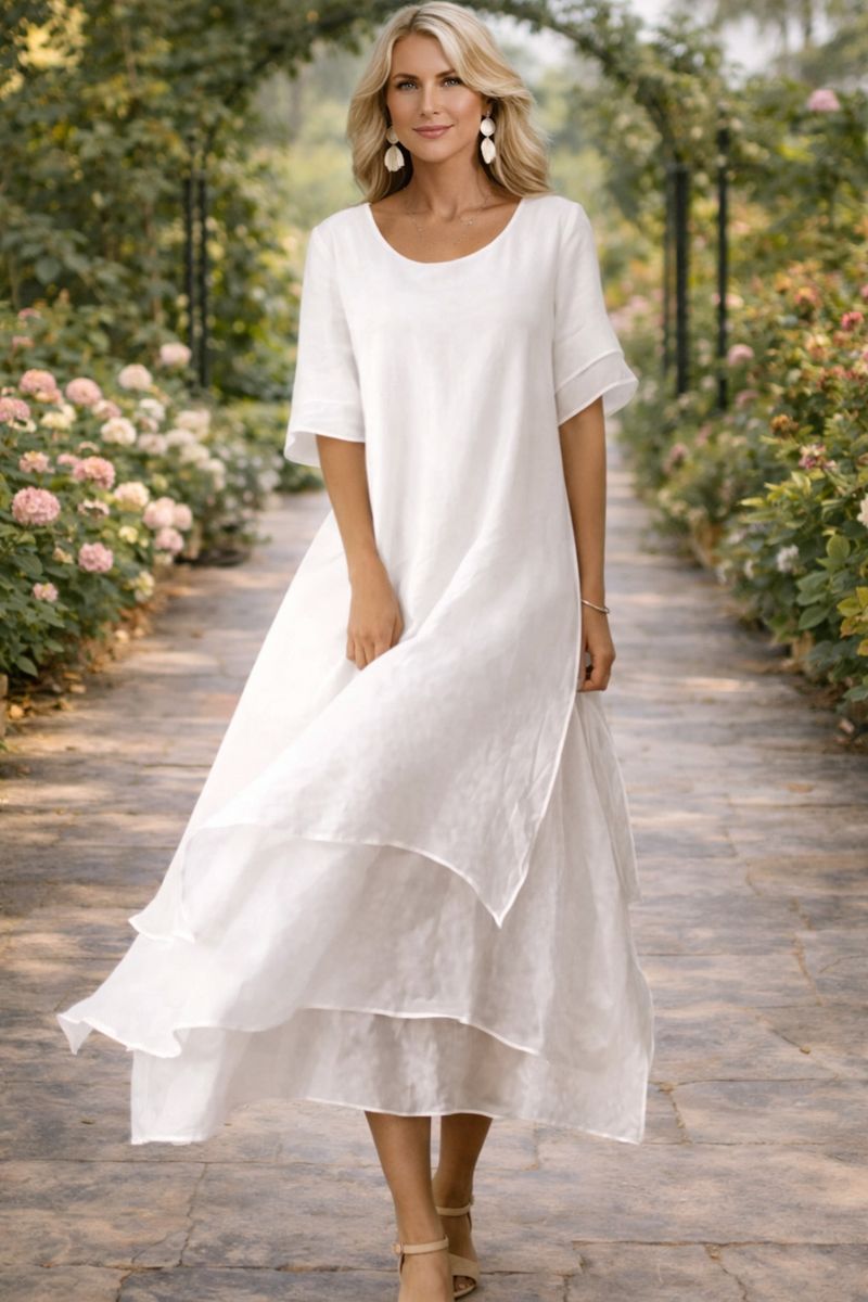 Linora | Women's Flowing Neckline Dress