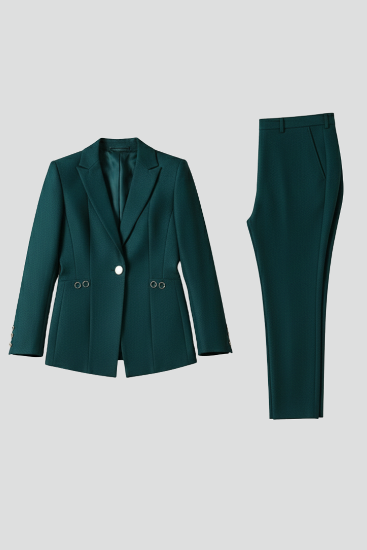 Lorraine | Women's One-Button Blazer and Straight-Leg Trousers Set